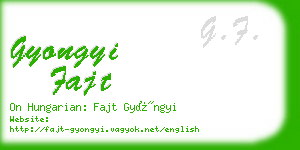 gyongyi fajt business card